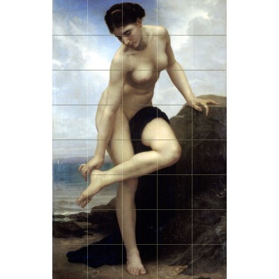 21.25 x 34 Art William Bouguereau After Bath Tiles Mural Ceramic Bath Tile #1467   181748001910